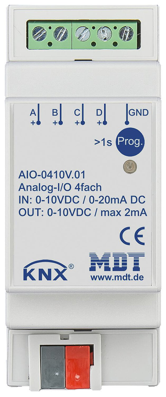 Analog DIN rail mounting device I/O 4-way, 2TE, DIN rail, 0-10 V, input/output switchable