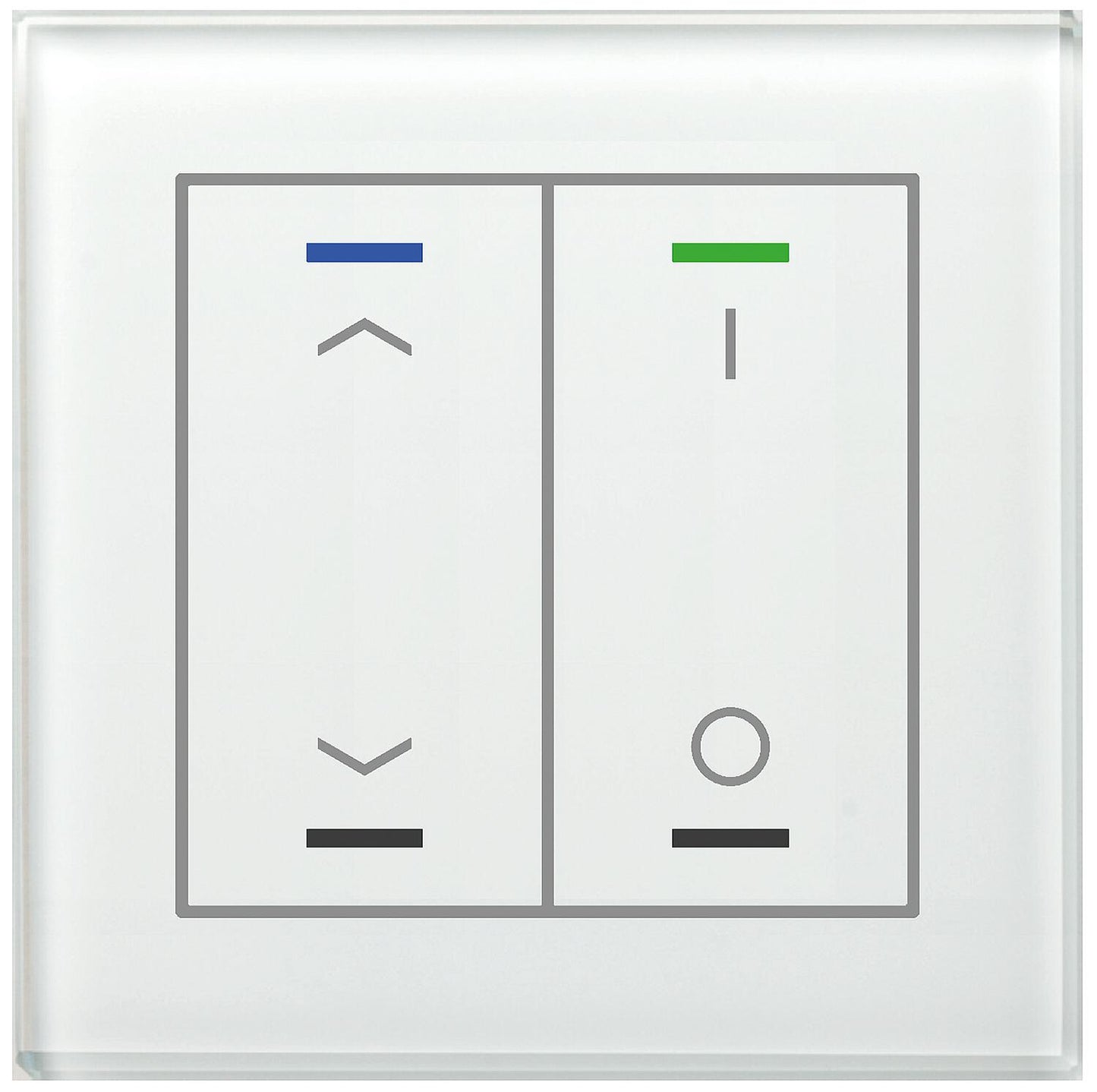 Glass touch panel II Light, single, RGBW, with temperature sensor, white, neutral