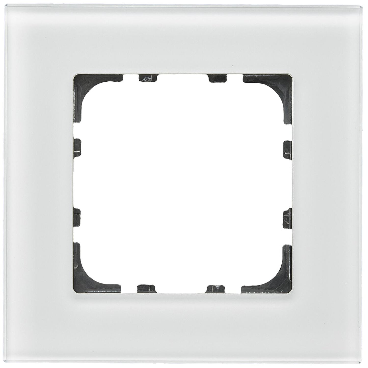 Glass frame push button, single, for 55 mm programs, black
