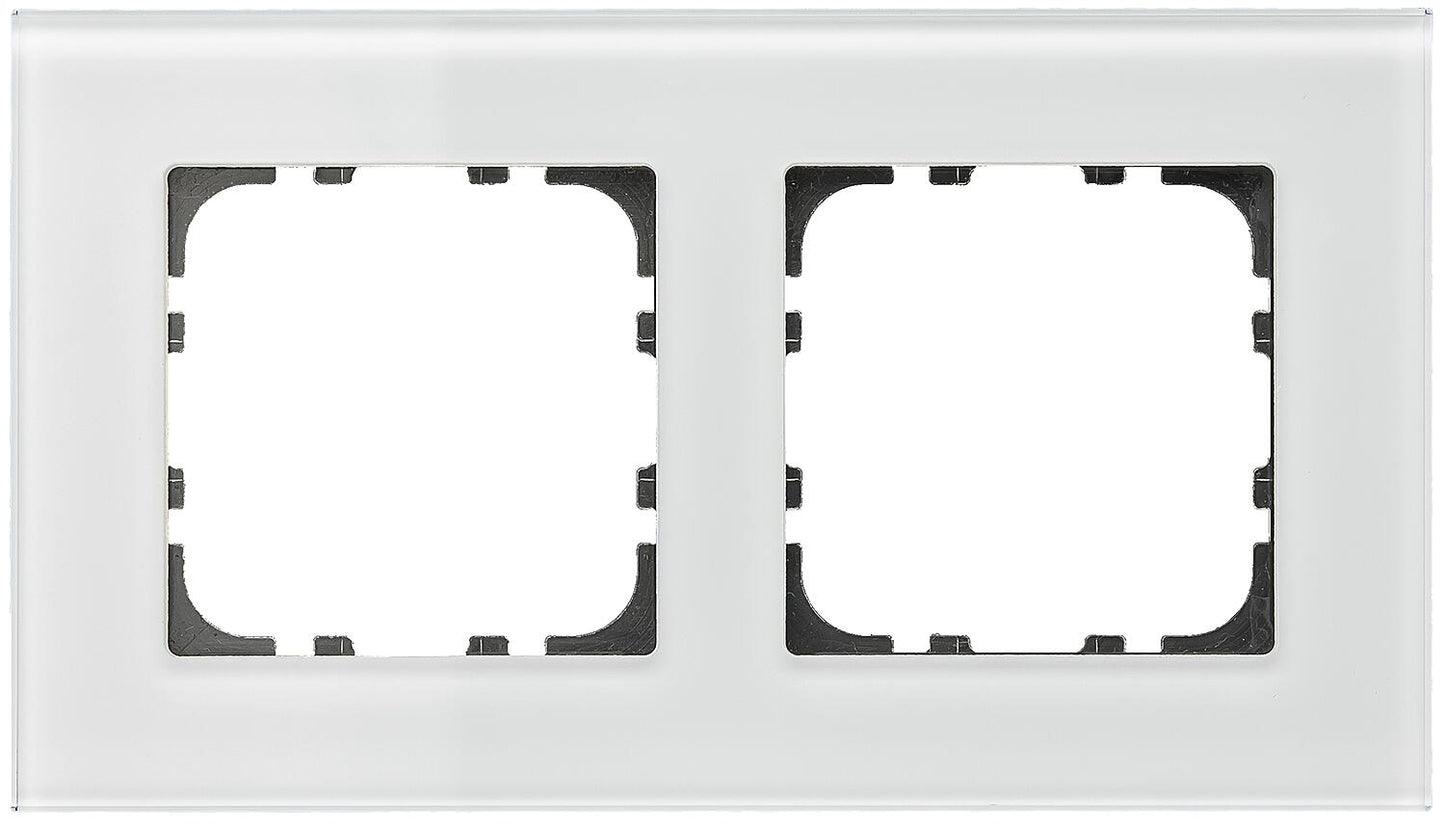 Glass frame push button, single, for 55 mm programs, black