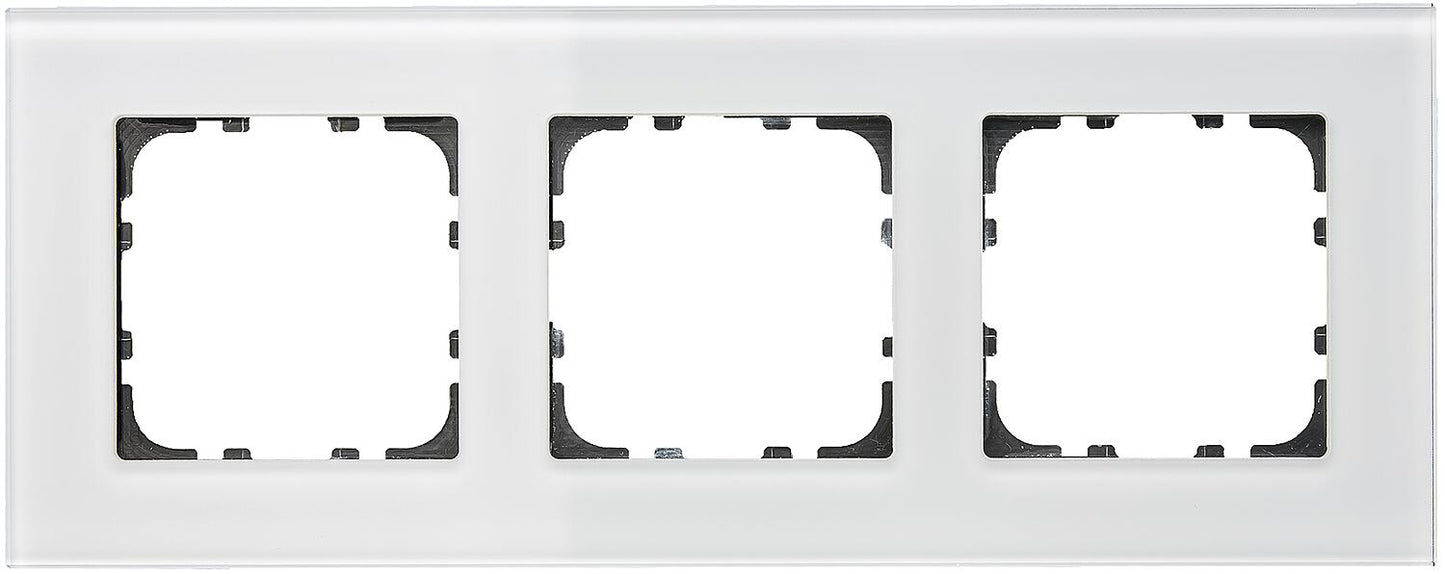 Glass frame push button, single, for 55 mm programs, black