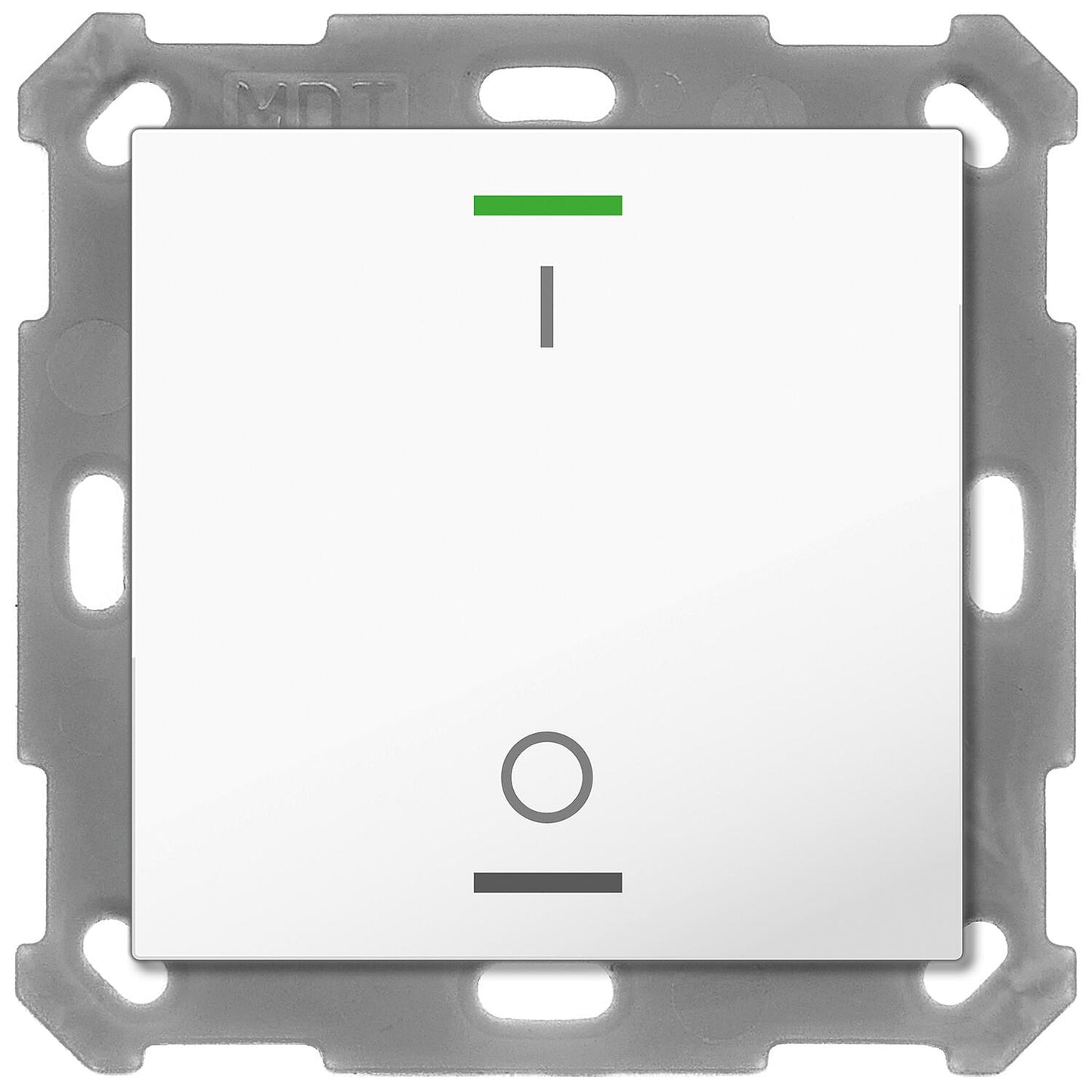 Taster Light 55 1-gang, RGBW, with temperature sensor, pure white glossy, switching