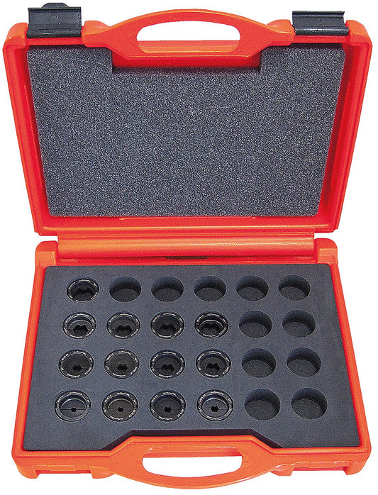 Press insert set for R-series, 6-300 mm² in a plastic case, 14 pieces