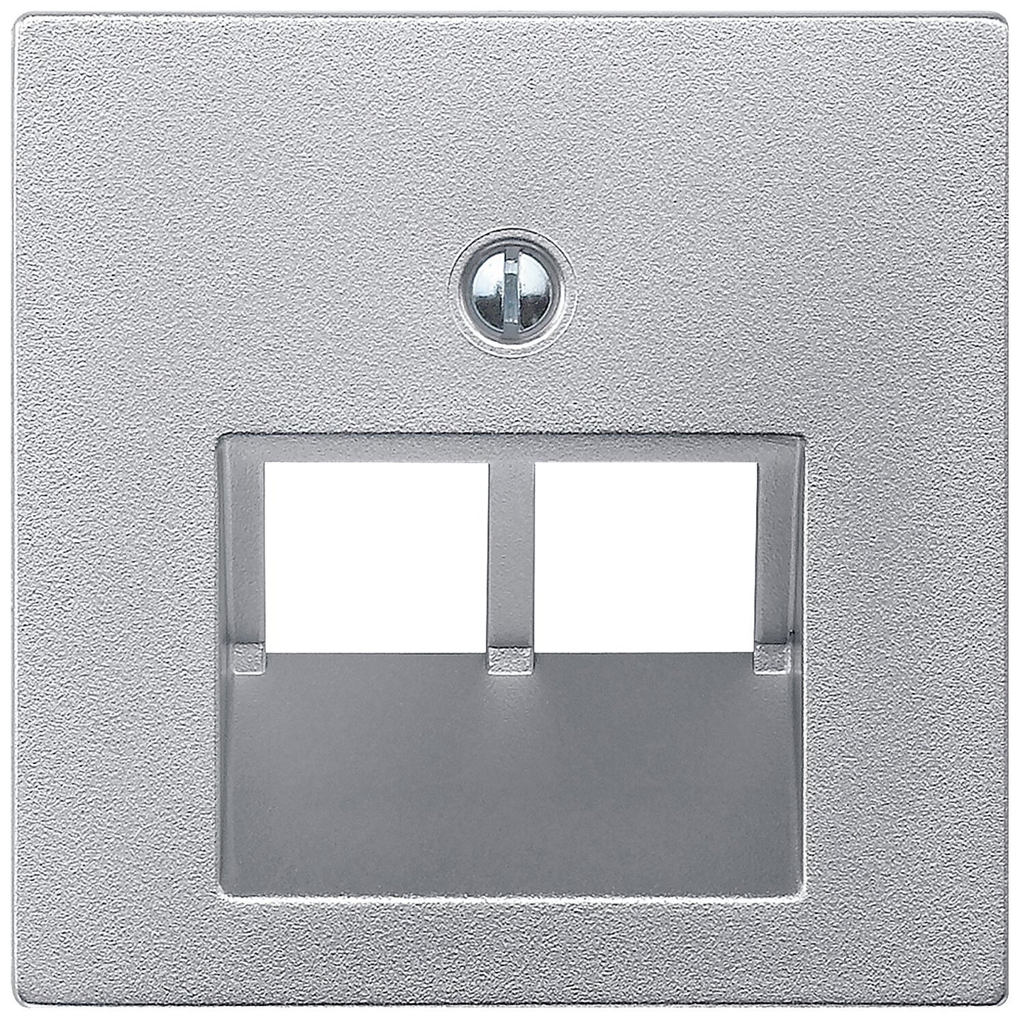 System M, cover UAE data socket 2-way Merten, aluminium