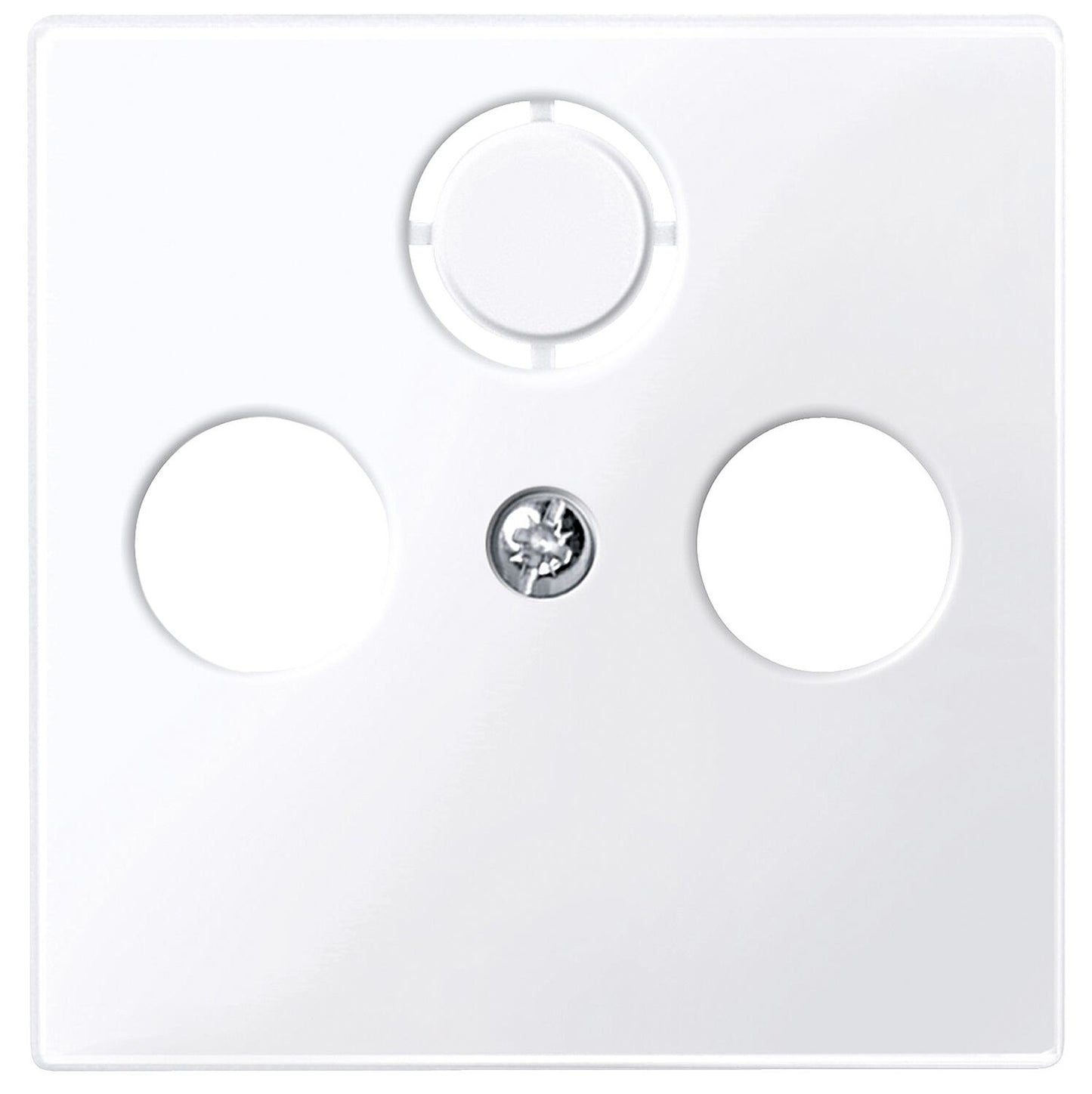 System M, Abdeckung für SAT-Antennendose 3-fach Merten, aluminium