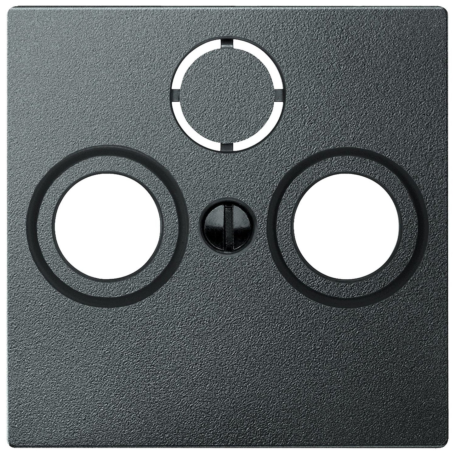 System M, Abdeckung für SAT-Antennendose 3-fach Merten, aluminium