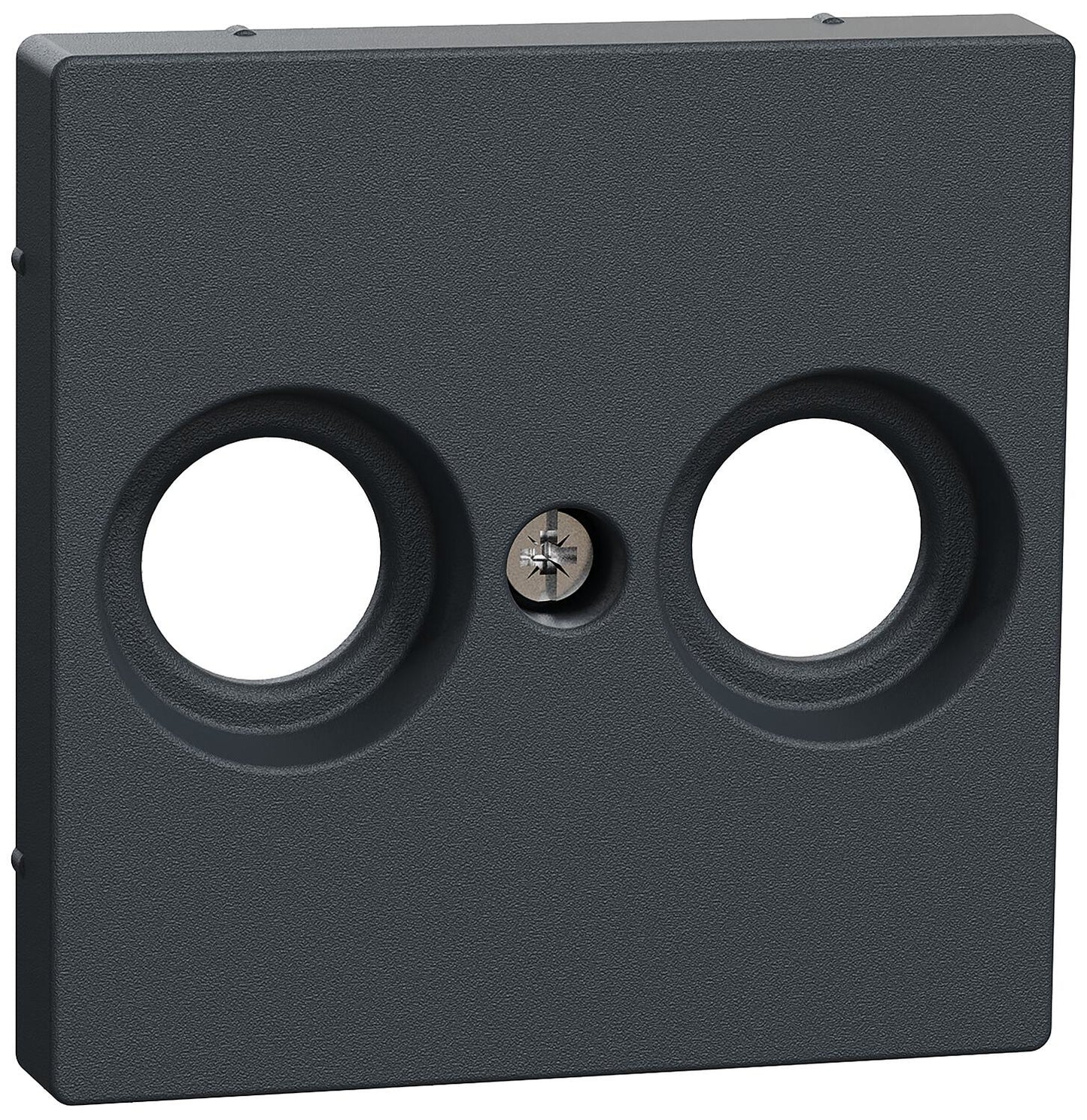 System M, Abdeckung für SAT-Antennendose 2-fach Merten, aluminium