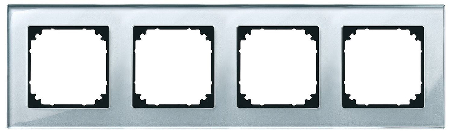 M-Plan, real glass frame diamond silver Merten, single glazing