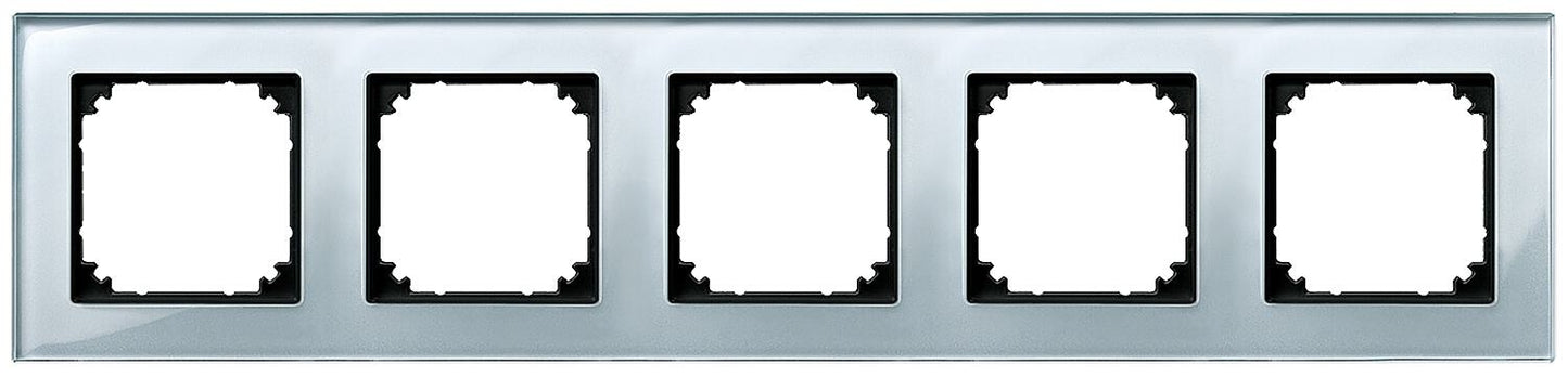 M-Plan, real glass frame diamond silver Merten, single glazing