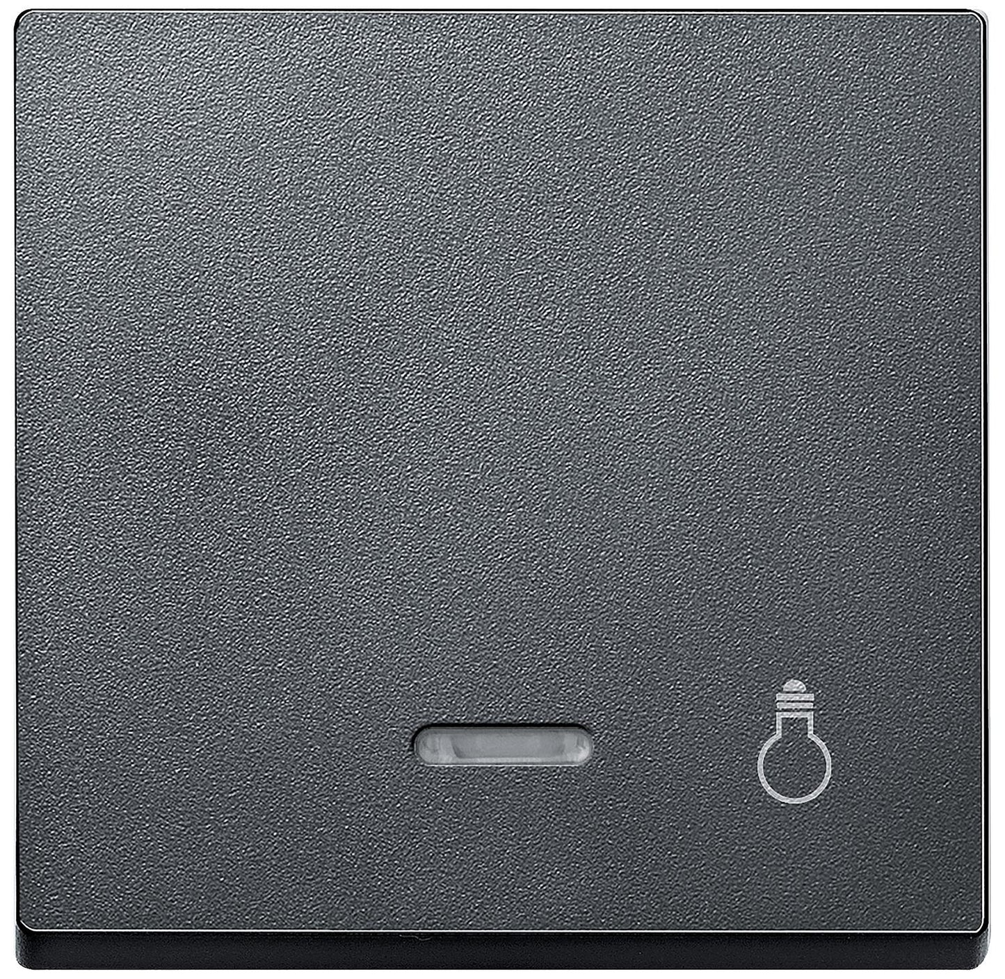 System M, Wippe mit Fenster Merten, Aufdruck Licht, aluminium