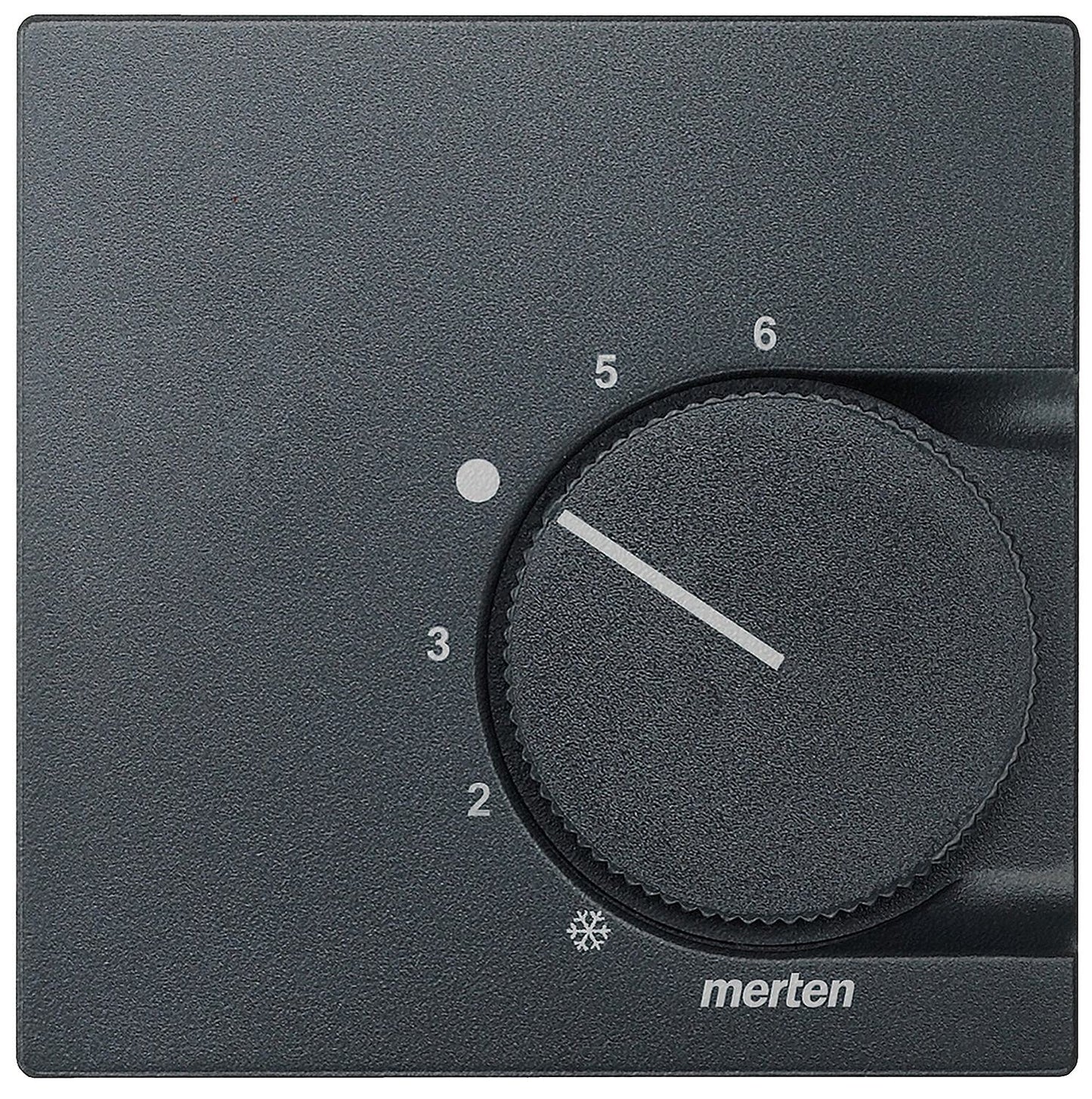 System M, Zentralplatte für Raumtemperaturregler mit Wechselkontakt Merten, aluminium