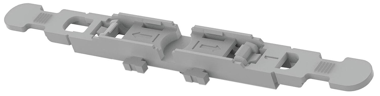 Wago single mounting adapter with strain relief for through connectors with lever 221-2511, with locking foot, pack of 25