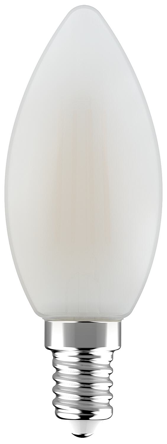 LED Filament Light Bulb - Candle C35 E14 4.5W 470lm 2700K Clear 330°