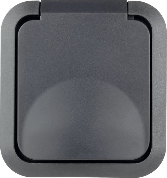 Prise murale simple AquaStorm, grise