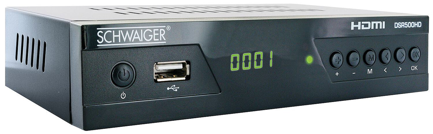 Récepteur DVB-S2 avec port USB, entrées FTA et péritel + sortie HDMI