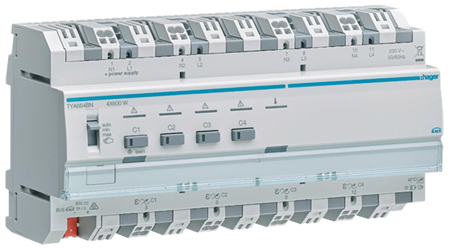 Actionneur de gradation universel Hager ESL/LED KNX REG