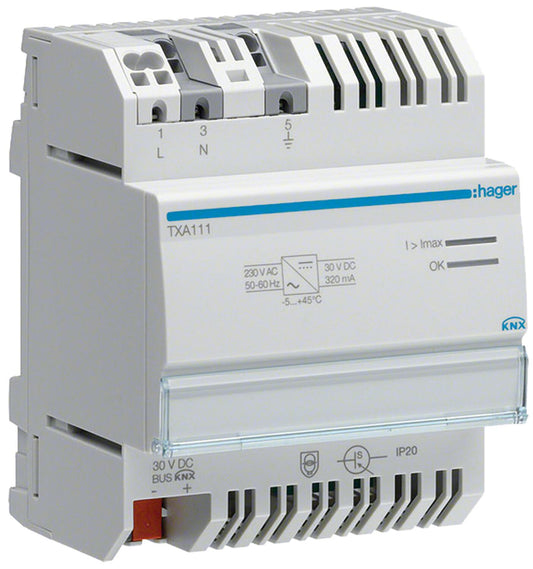 Hager Spannungsversorgung mit Ausgang und Drossel KNX REG