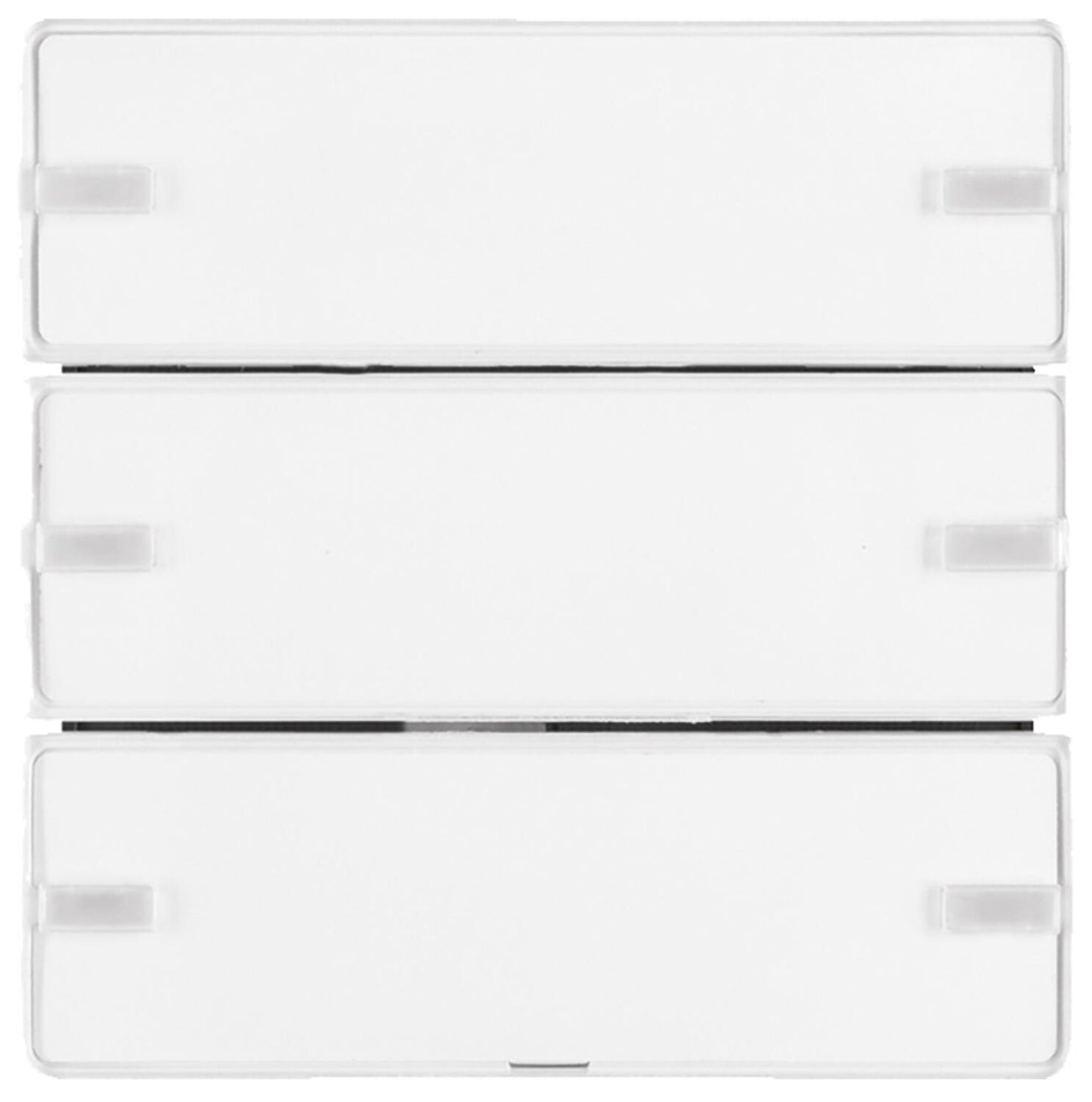 Berker Comfort Qx single push-button sensor with labeling plate, KNX polar white velvet