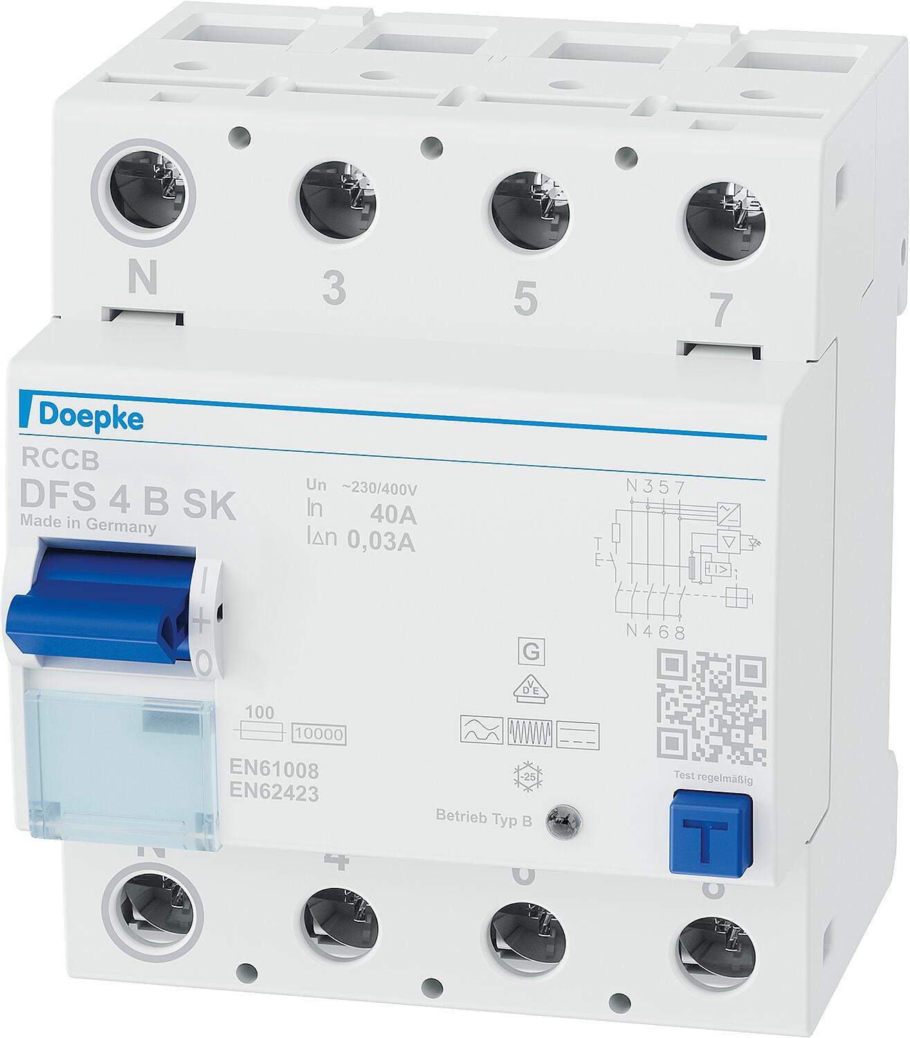 Residual current circuit breaker DFS 4 040-4/0.03-B SK all-current sensitive type B