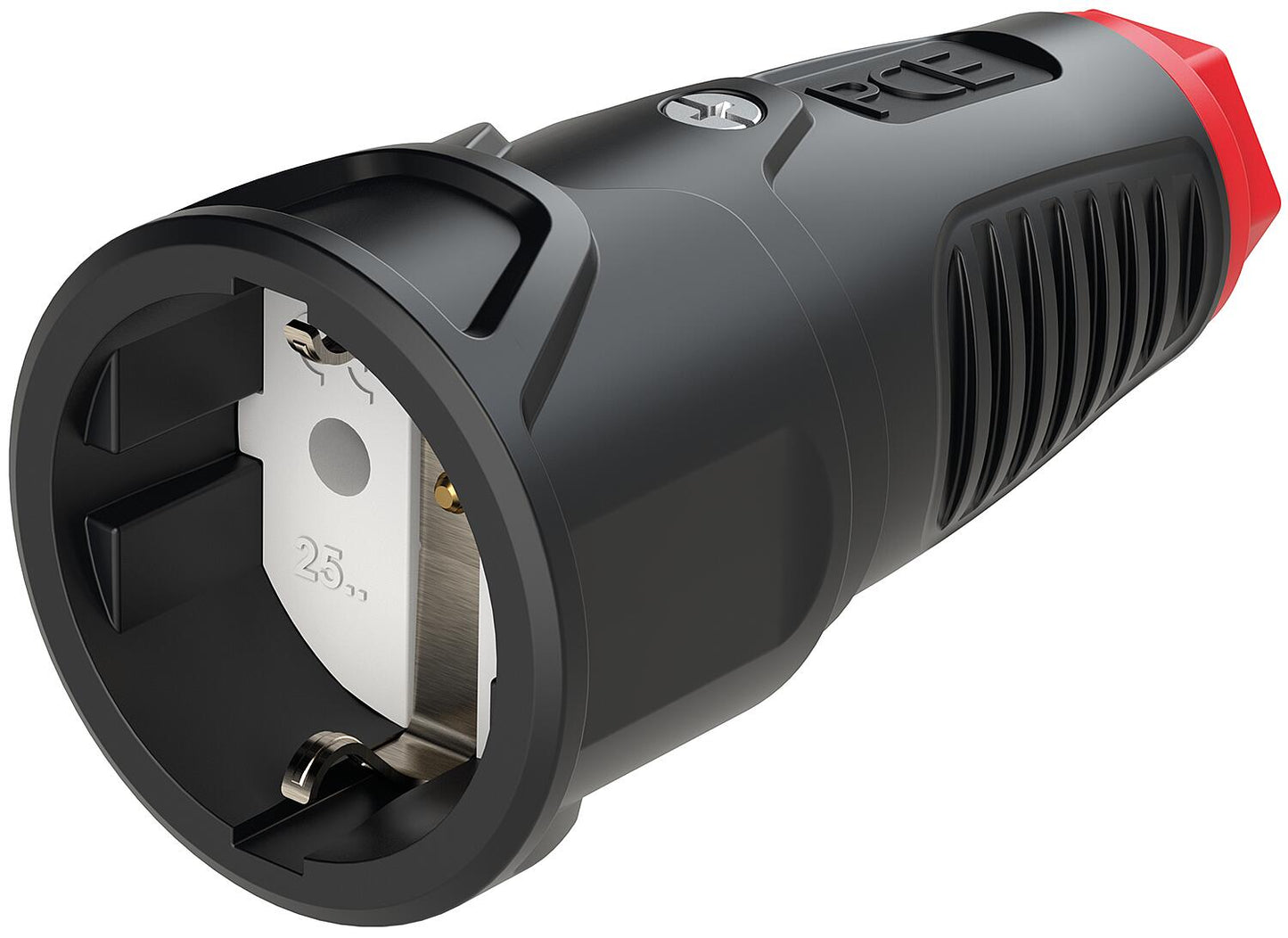 Schutzkontaktkupplung Gummi/Vollgummi ohne Berührungsschutz