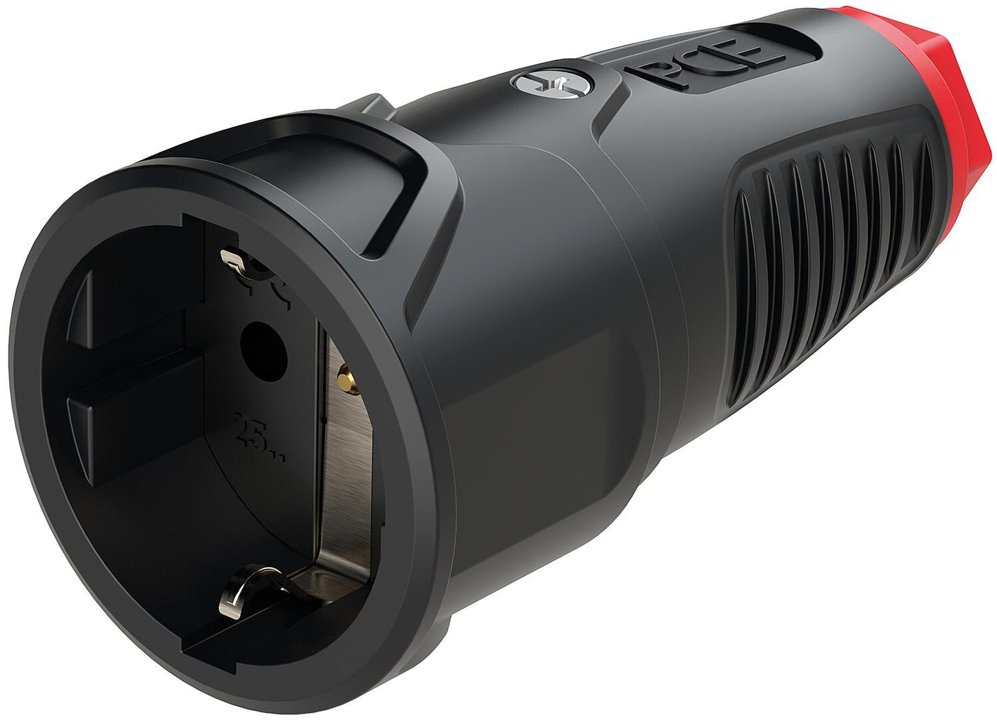 Schutzkontaktkupplung Gummi/Vollgummi ohne Berührungsschutz