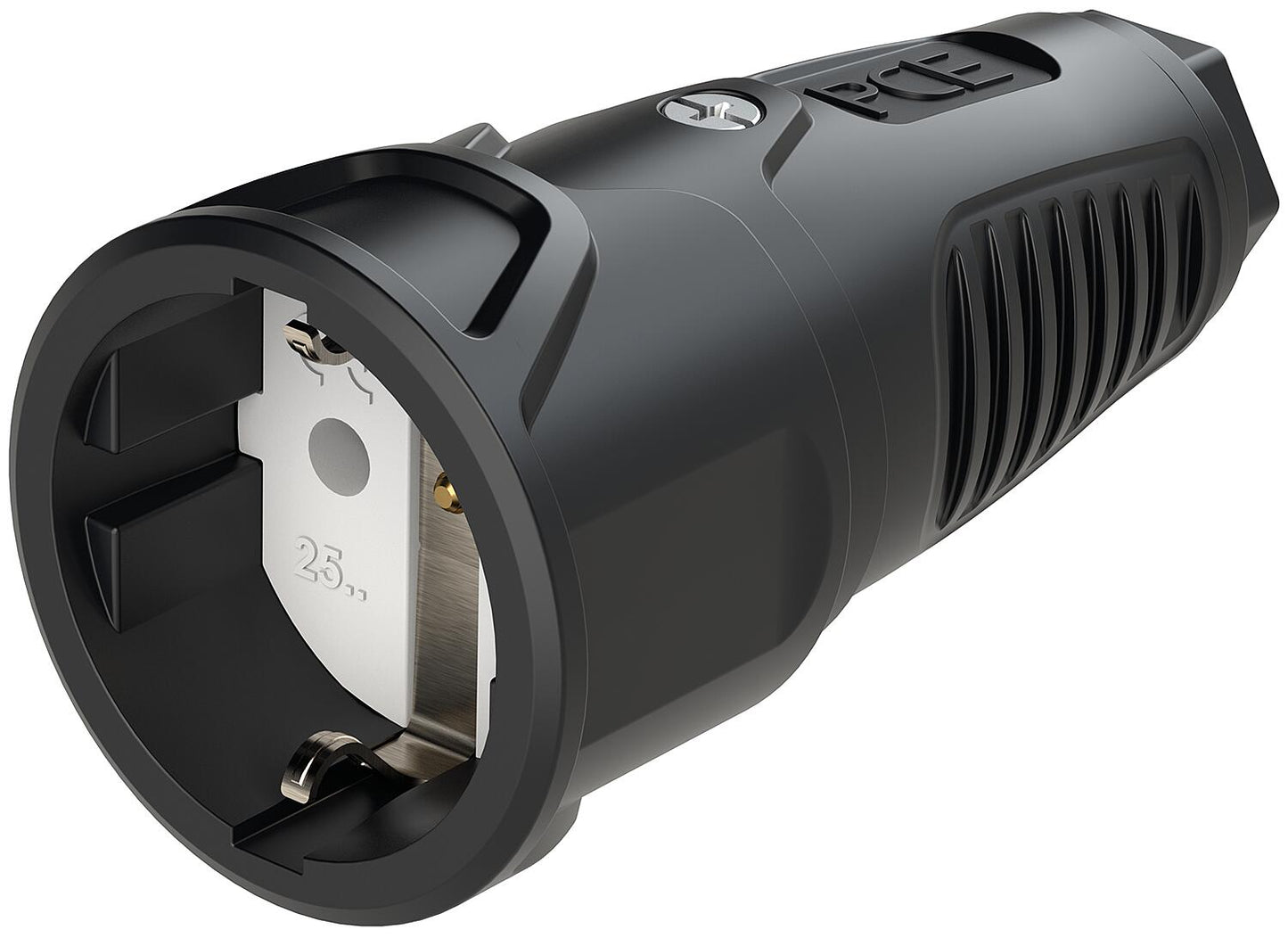 Schutzkontaktkupplung Gummi/Vollgummi ohne Berührungsschutz