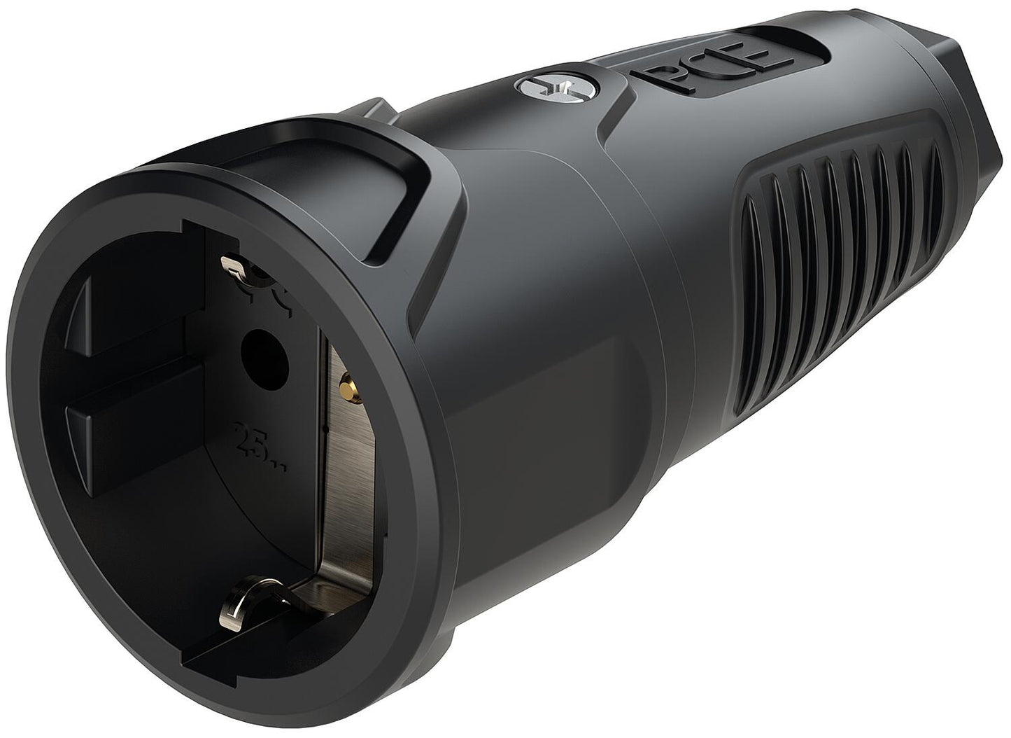 Schutzkontaktkupplung Gummi/Vollgummi ohne Berührungsschutz