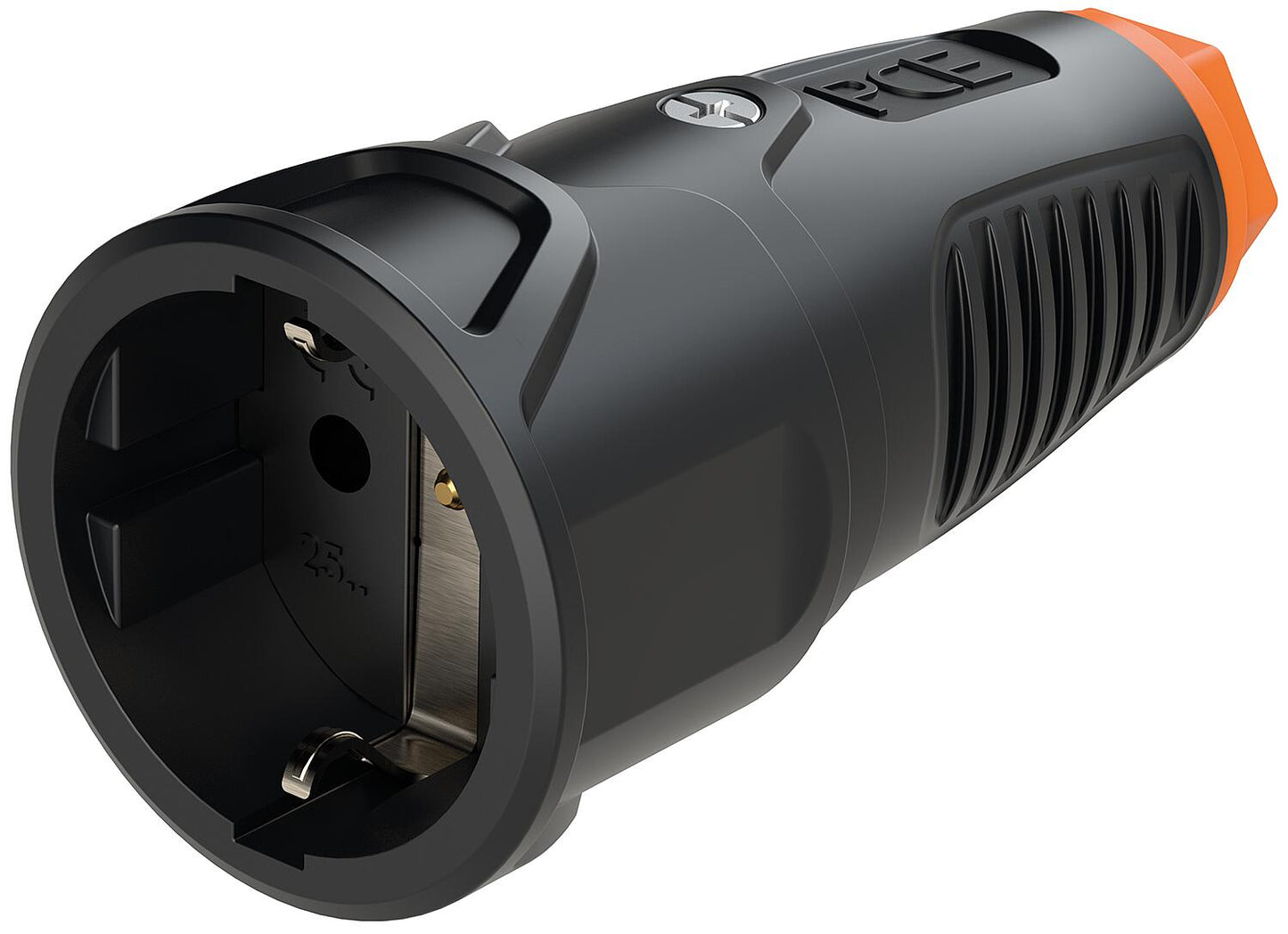 Schutzkontaktkupplung Gummi/Vollgummi ohne Berührungsschutz