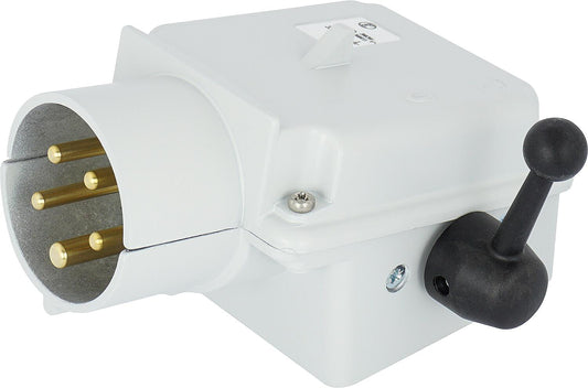 Die-cast encapsulated switch without floor penetration, with CEE appliance connector CGV2N A 516/6H-CLG38/3-G-MSX