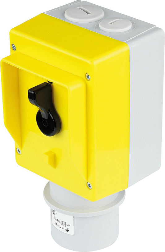 Insulated on/off switch without floor penetration with CEE appliance connector CGD1 A 516/6H-CT8/2-S-GSX