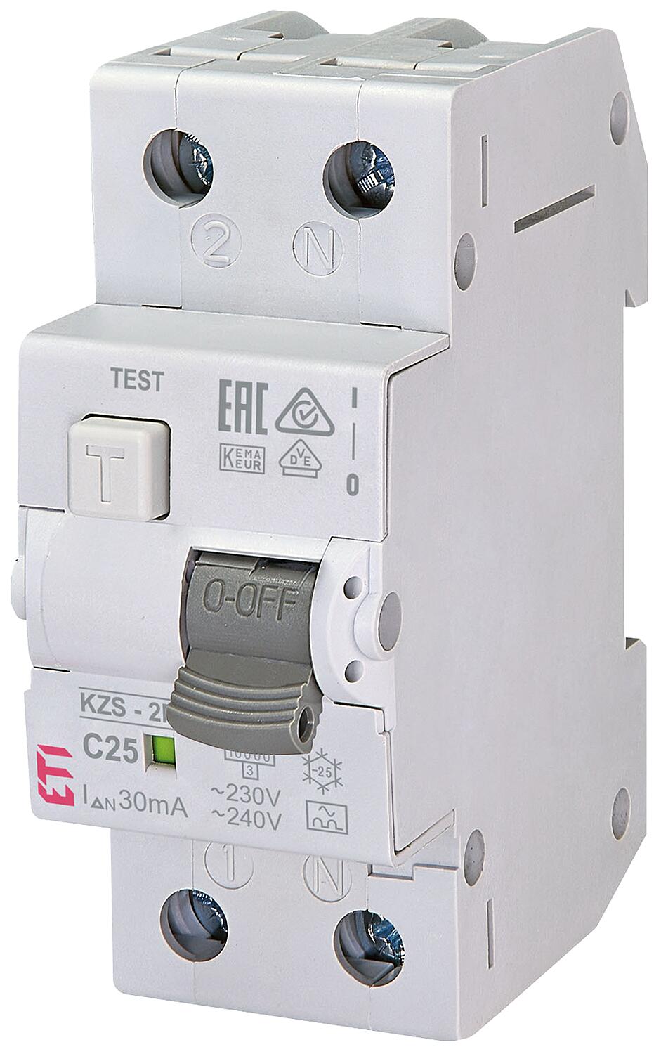 FI-LS circuit breaker, KZS-2M A B13/0.03
