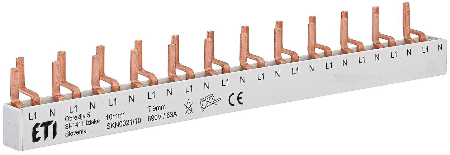 ETI Isolierte Sammelschiene SKN0021/10, 2-polig