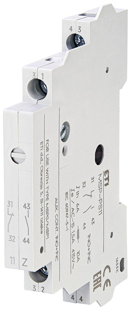 ETI Auxiliary Contacts MSP-PS11, REG