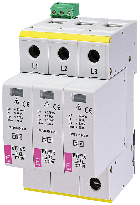 ETI surge arrester ETITEC C T2 275/20 3+0 RC, REG