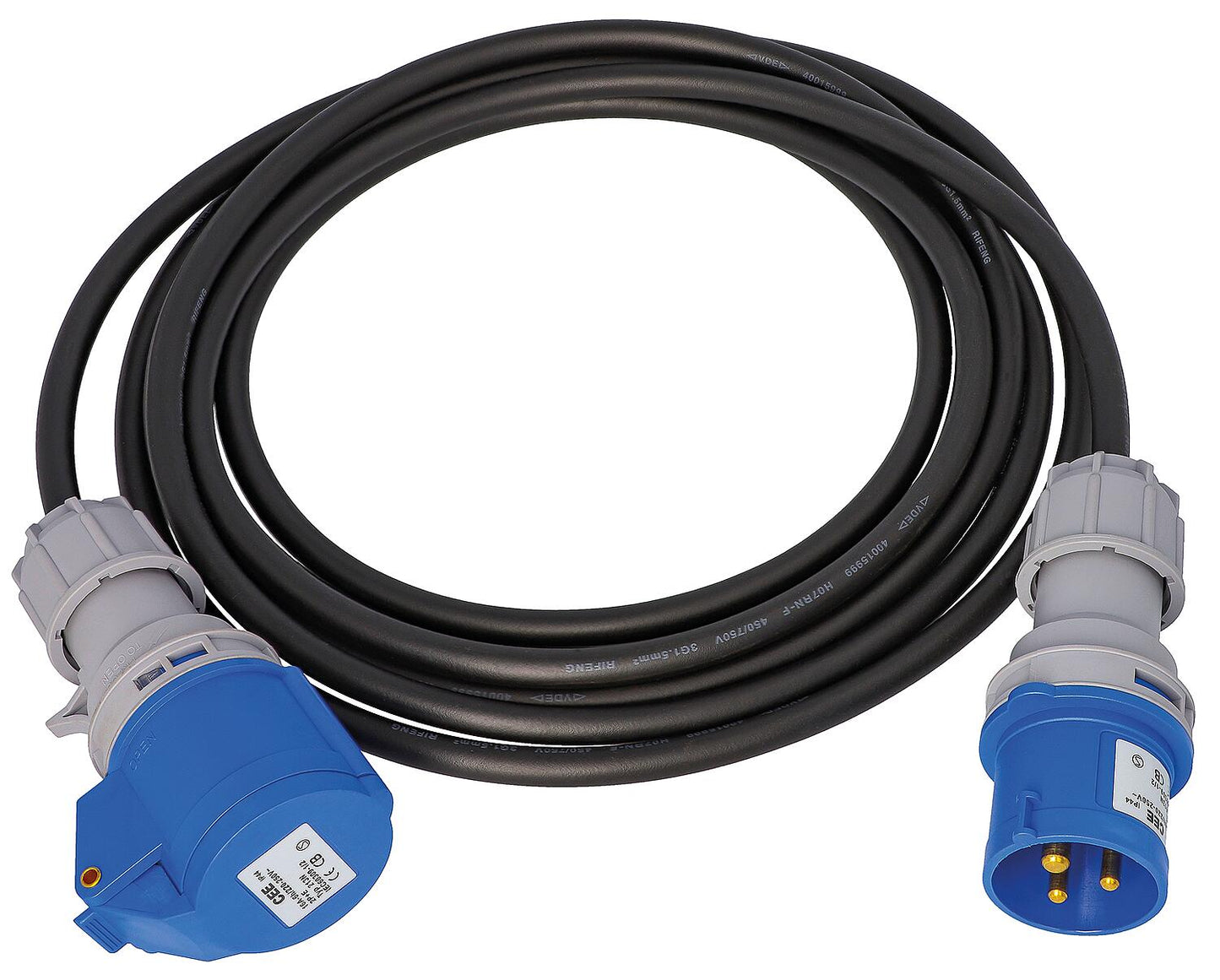 CEE 230V extension cable H07RN-F, 3x1.5mm², 5m