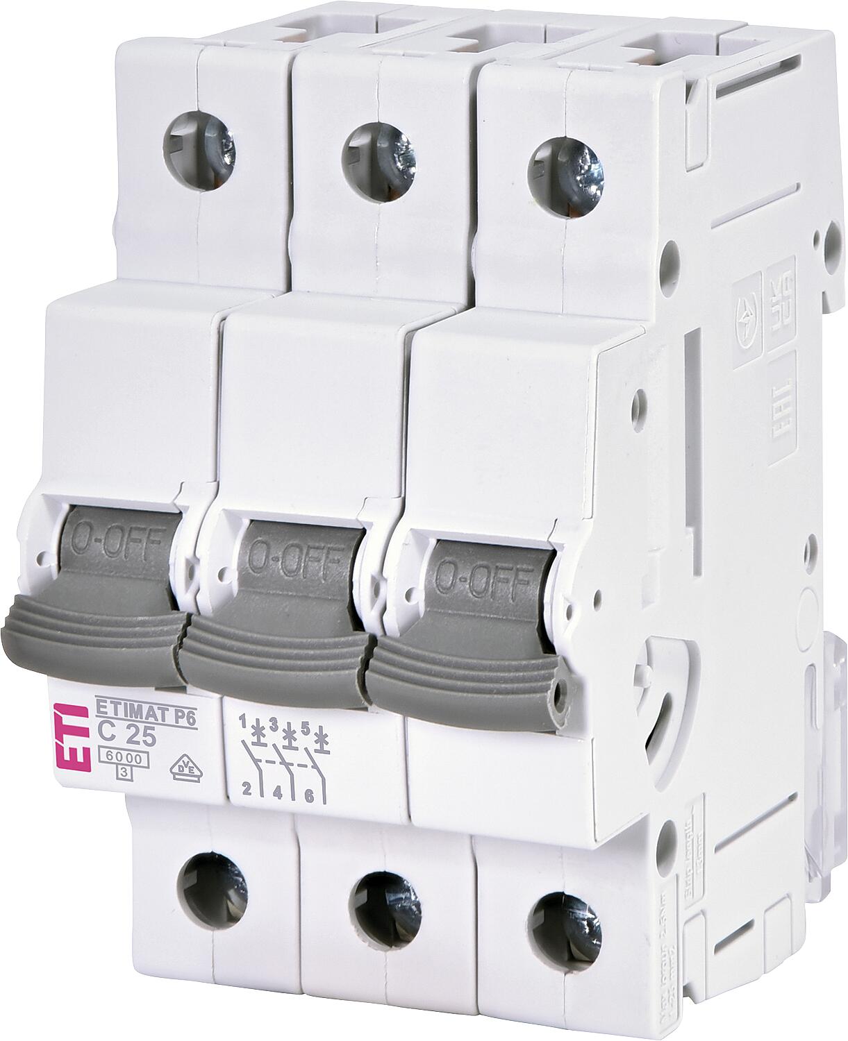 Etimat 6, 3p, B6 circuit breaker