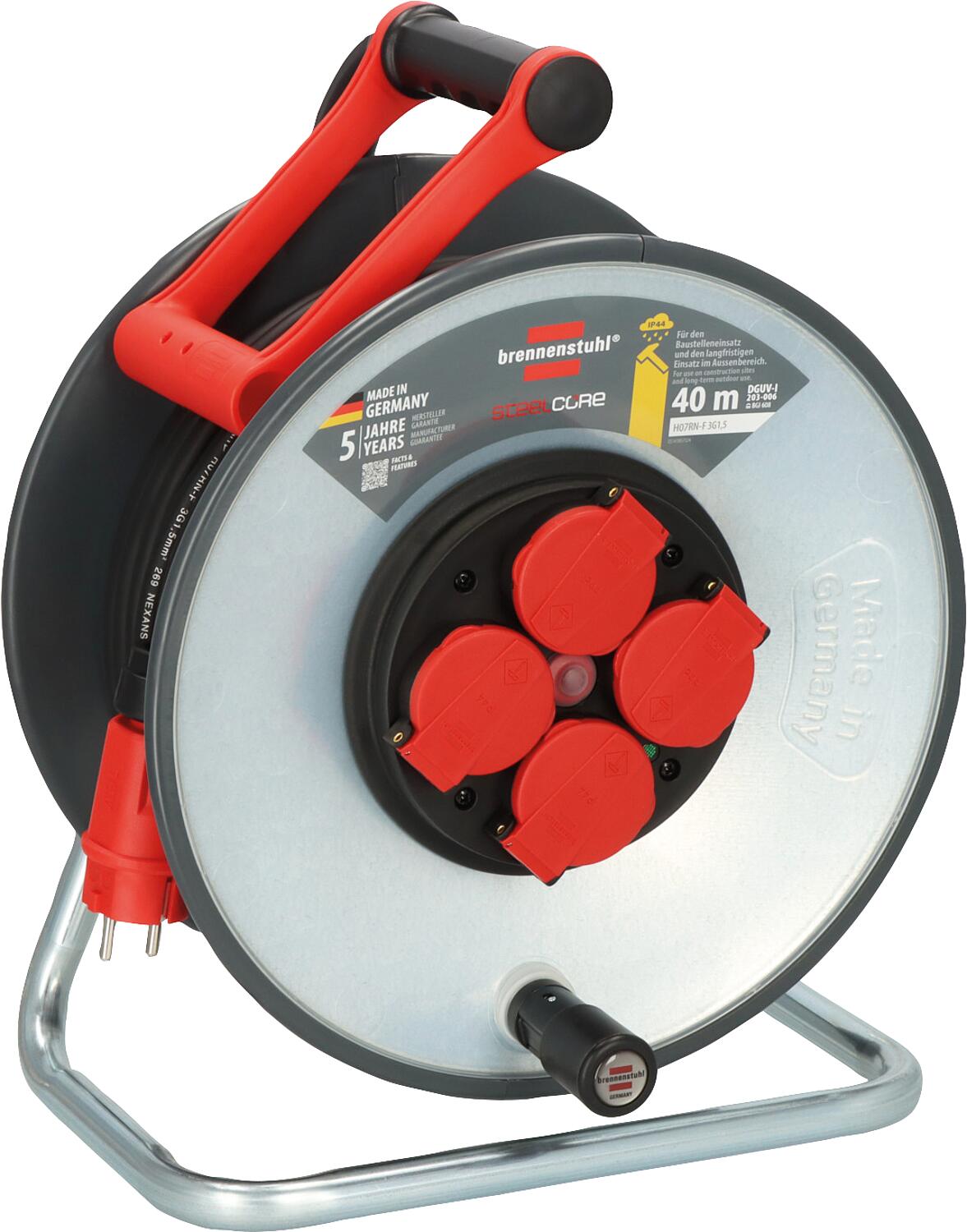 Stahlblech-Kabeltrommel brennenstuhl® Professional SC 2100 H07RN-F 3G1,5, Länge (m): 25