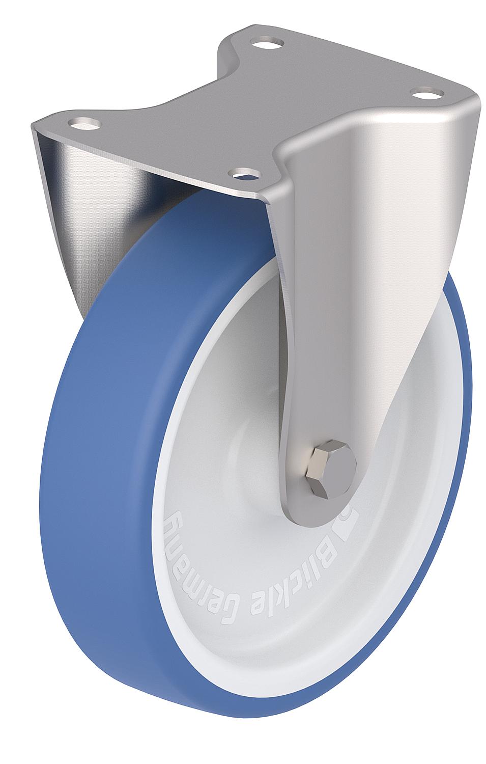 Roulette pivotante BLICKLE en acier inoxydable BX-POTHS 100G, diamètre de roue 100 mm