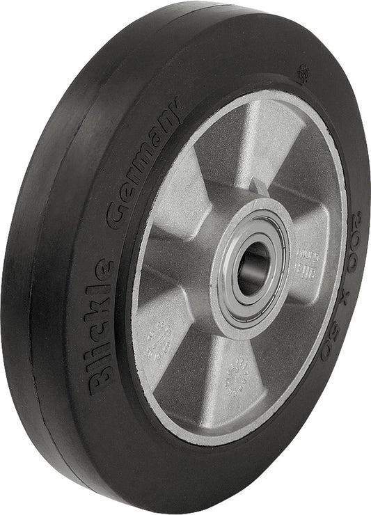 Heavy-duty solid rubber tires, aluminum body ALEV 100/15K, load capacity 200kg, wheel diameter 100mm, axle hole diameter 15mm