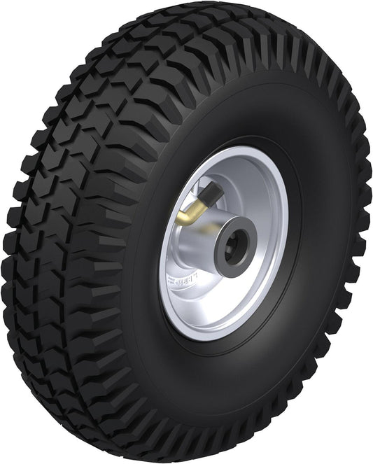 Pneumatic tires with block tread pattern P 263/20-75R, load capacity 150kg, wheel diameter 260mm, axle hole diameter 20mm