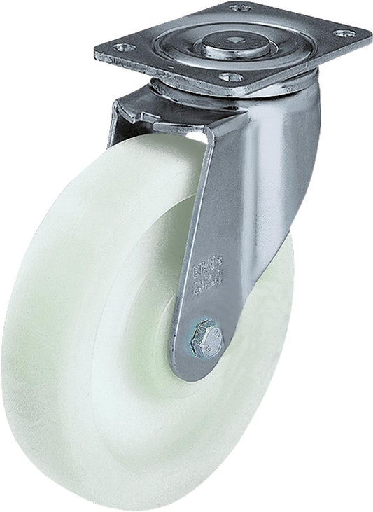 Swivel caster made of sheet steel/heavy-duty material, load capacity 500kg, wheel diameter 100mm, plate size 100 x 85mm