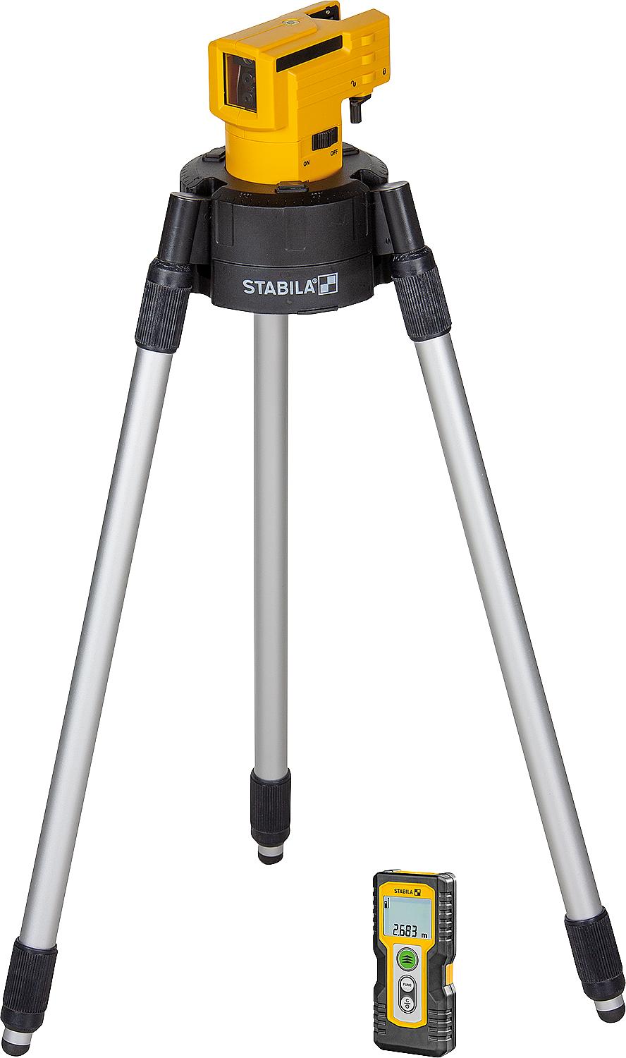 STABILA 2-piece laser set consisting of cross line laser and laser distance meter