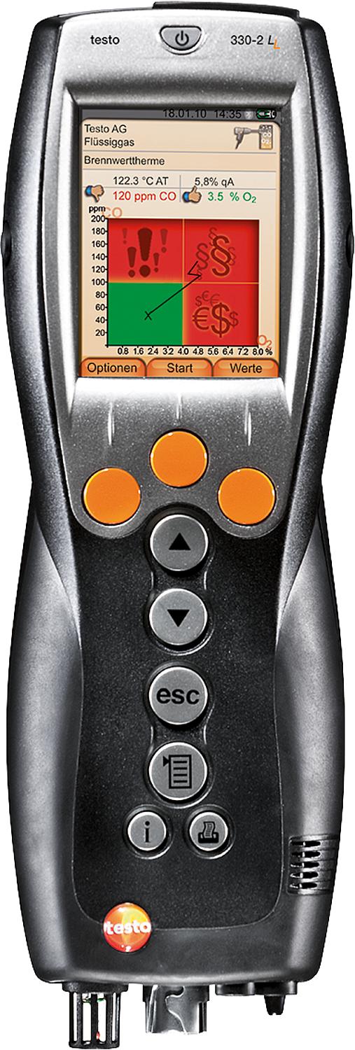 Exhaust gas analyzer testo 330-2 0632 3307 70