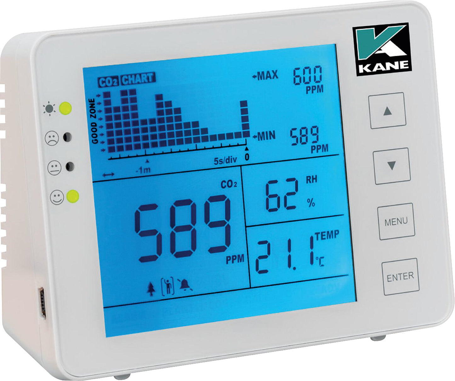Moniteur de dioxyde de carbone Kane CO2