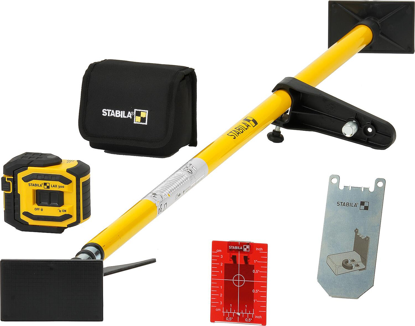 Stabila LAX 300 cross line plumb laser, 5-piece set