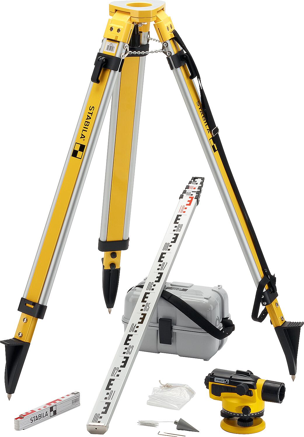 Stabila OLS 26 optical level, 8-piece set