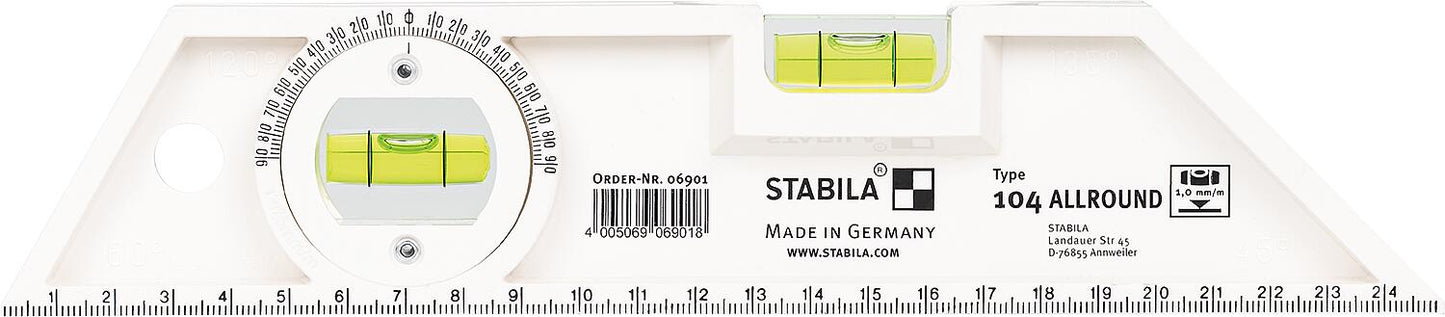 Niveau à bulle Stabila Type 104 ALLROUND, 25 cm