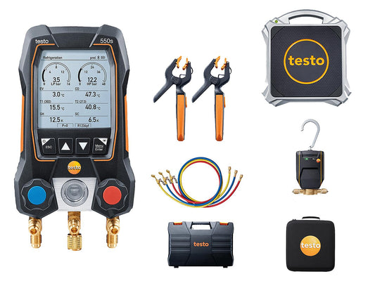 Instrument de mesure climatique testo 550s Kit de démarrage pour pompe à chaleur 0564 5000