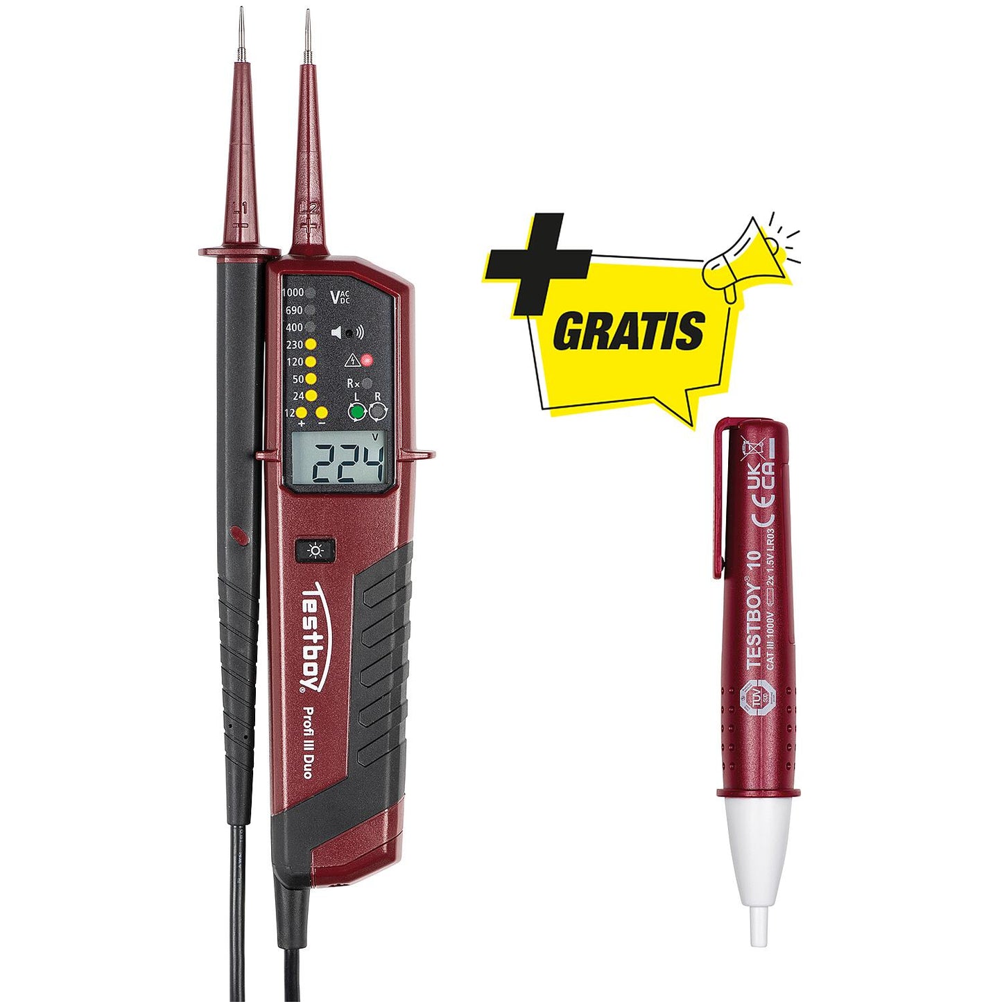 Voltage tester set Testboy 2-piece, 61411001