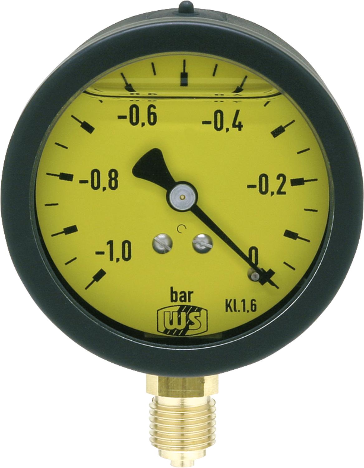 Vakuummeter ohne Glyzerindämpfung -1 - 0 bar  63 mm 1/4" unten